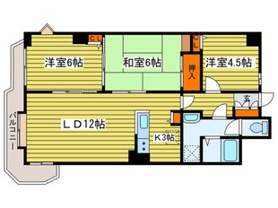 オリンピア南9条マンションの物件間取画像